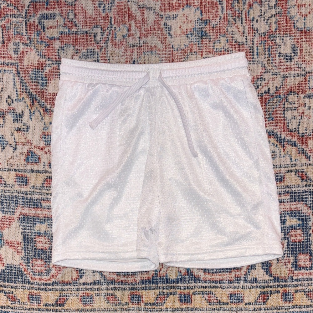Cadets Check Out Mesh Shorts in White SZ 12/14 (28-31” Waist) NWOT